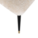 Chaise Alicia en chenille blanche ignifuge