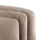 Lounge stoel Hazel khaki velvet fire retardant