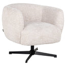 Lounge stoel Estelle lovely cream swivel
