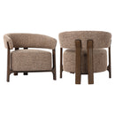 Lounge stoel Dalara brown tweed