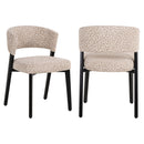 Eetkamerstoel Zeno beige leopard