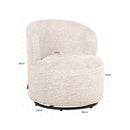 Lounge stoel Jackie lovely cream swivel kids