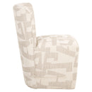 Eetkamerstoel Lorain beige graffic on wheels