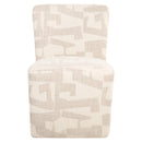 Eetkamerstoel Lorain beige graffic on wheels