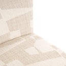 Eetkamerstoel Lorain beige graffic on wheels