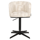 Barstoel Cheyenne beige graffic swivel