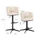Barstoel Cheyenne beige graffic swivel