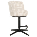 Barstoel Cheyenne beige graffic swivel