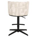 Barstoel Cheyenne beige graffic swivel