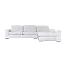 Bank Pasha pearl island 3-seater + lounge right fully upholstered