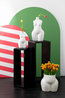 Set Of 2 Side Tables Cubic Recycle Teak Black