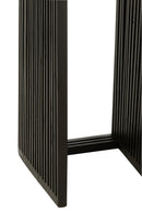 Set Of 2 Side Tables Cubic Recycle Teak Black