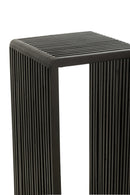 Set Of 2 Side Tables Cubic Recycle Teak Black