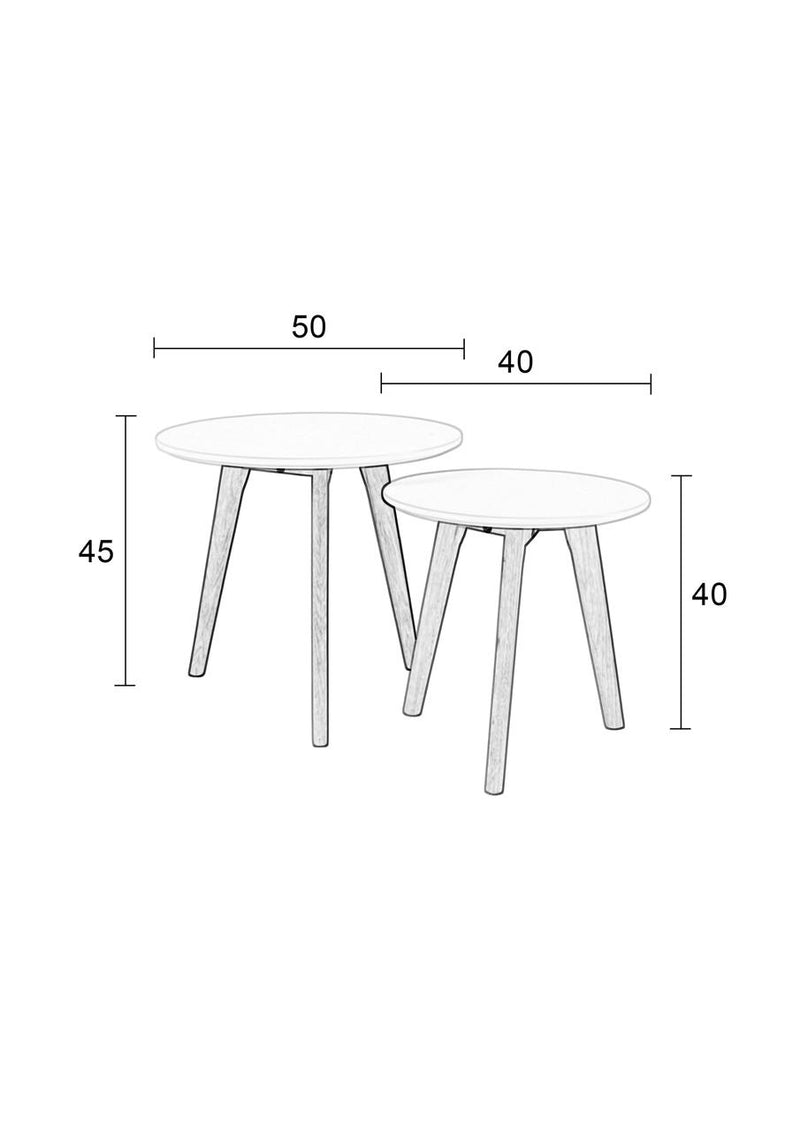 Side Table Bodine Set Of 2 - Majorr