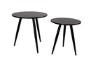 Side Table Daven Black Set Of 2 - Majorr