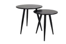 Side Table Daven Black Set Of 2 - Majorr