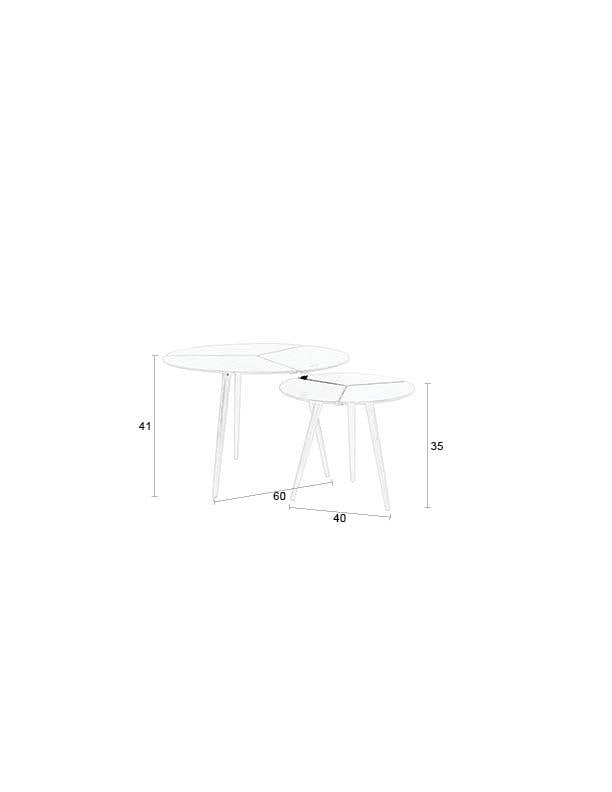 Side Table Kourdebour (Set of 2) - Majorr