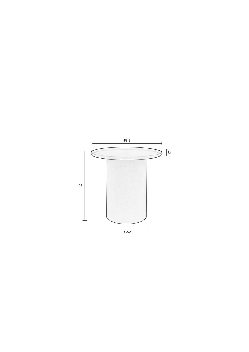 Side Table Sverre Round Ivory - Majorr