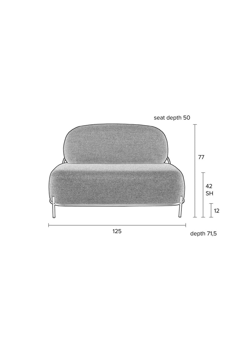 Sofa Polly Teddy Ivory - Majorr