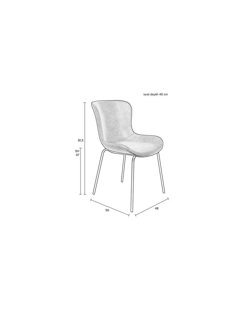Stoel Junzo Rib Blue - Majorr