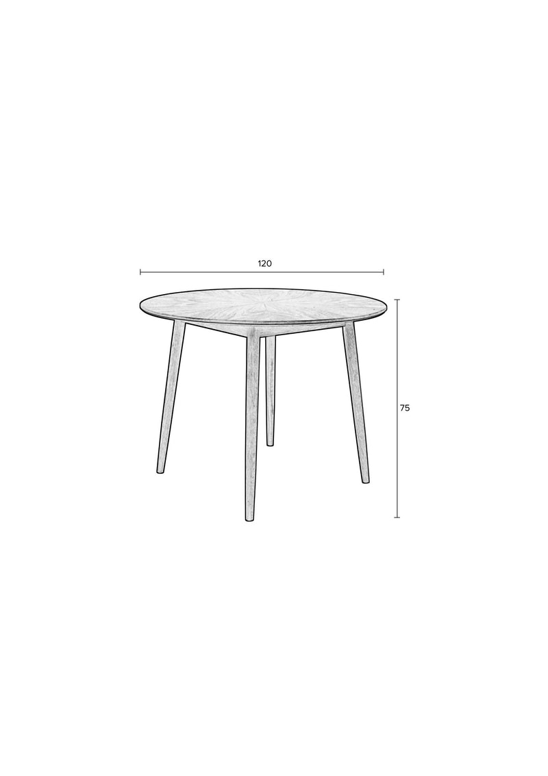 Table Fabio 120' Natural - Majorr