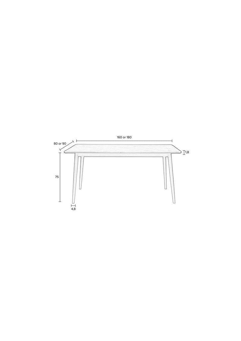 Table Fabio 160x80 Natural - Majorr