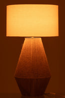 Table Lamp Striing Metail/Jute Natural
