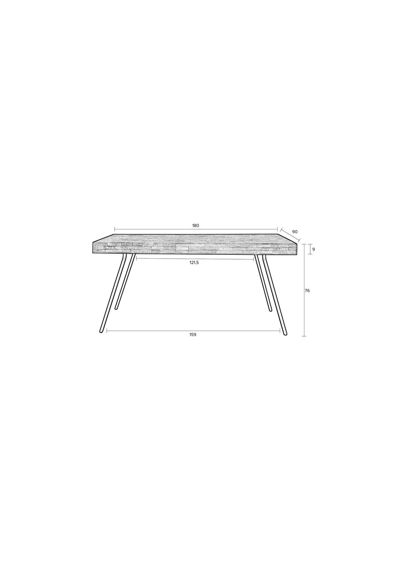 Table Suri 180x90 Natural - Majorr