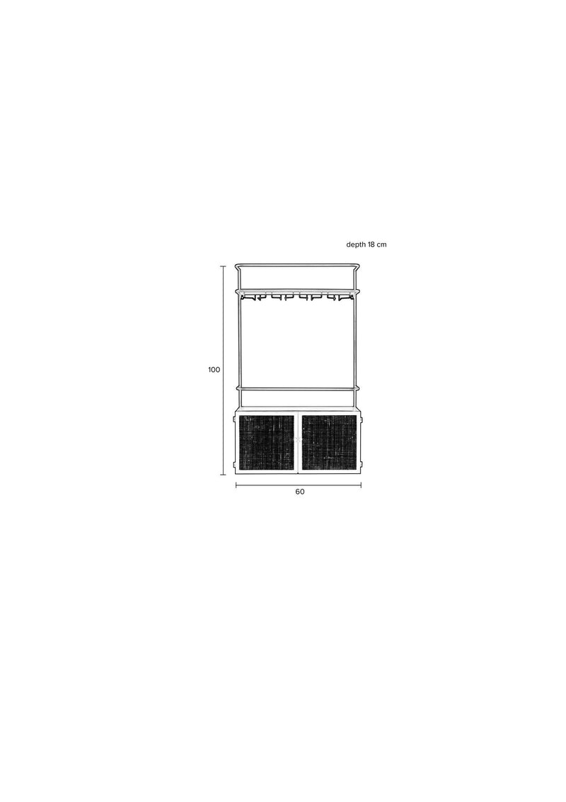 Wall Wine Shelf Guuji - Majorr
