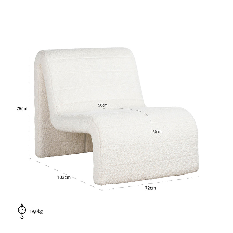 Fauteuil Kelly lovely white - Majorr