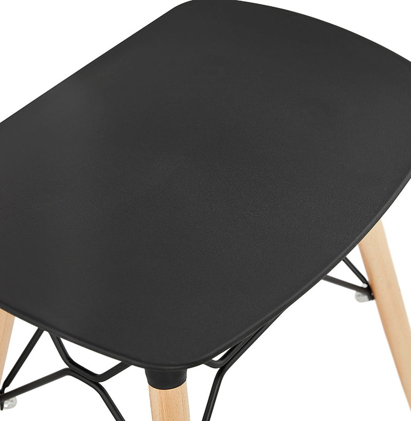 Design lage kruk 'ALADIN' zwart Scandinavische stijl - Majorr