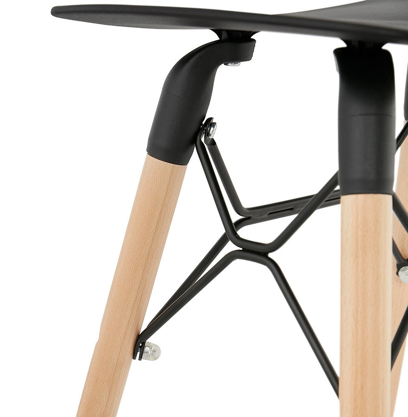 Design lage kruk 'ALADIN' zwart Scandinavische stijl - Majorr