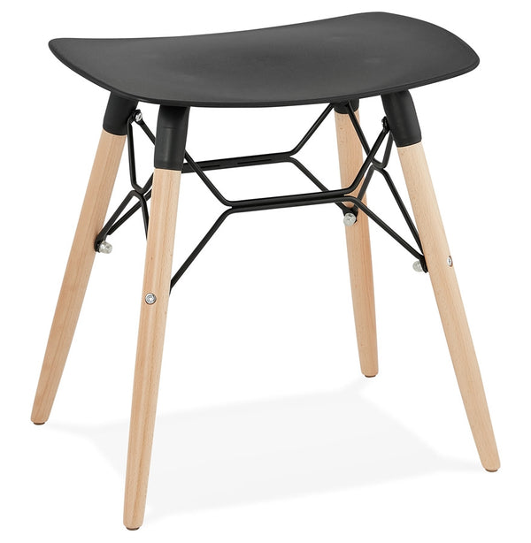 Design lage kruk 'ALADIN' zwart Scandinavische stijl - Majorr