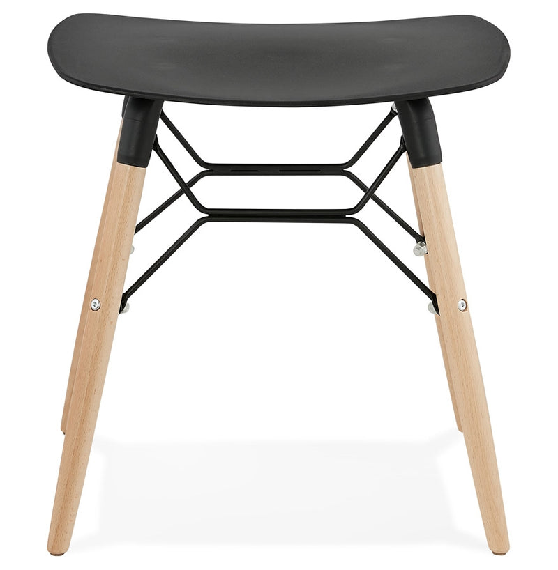 Design lage kruk 'ALADIN' zwart Scandinavische stijl - Majorr