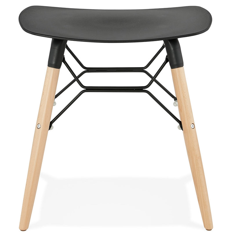 Design lage kruk 'ALADIN' zwart Scandinavische stijl - Majorr