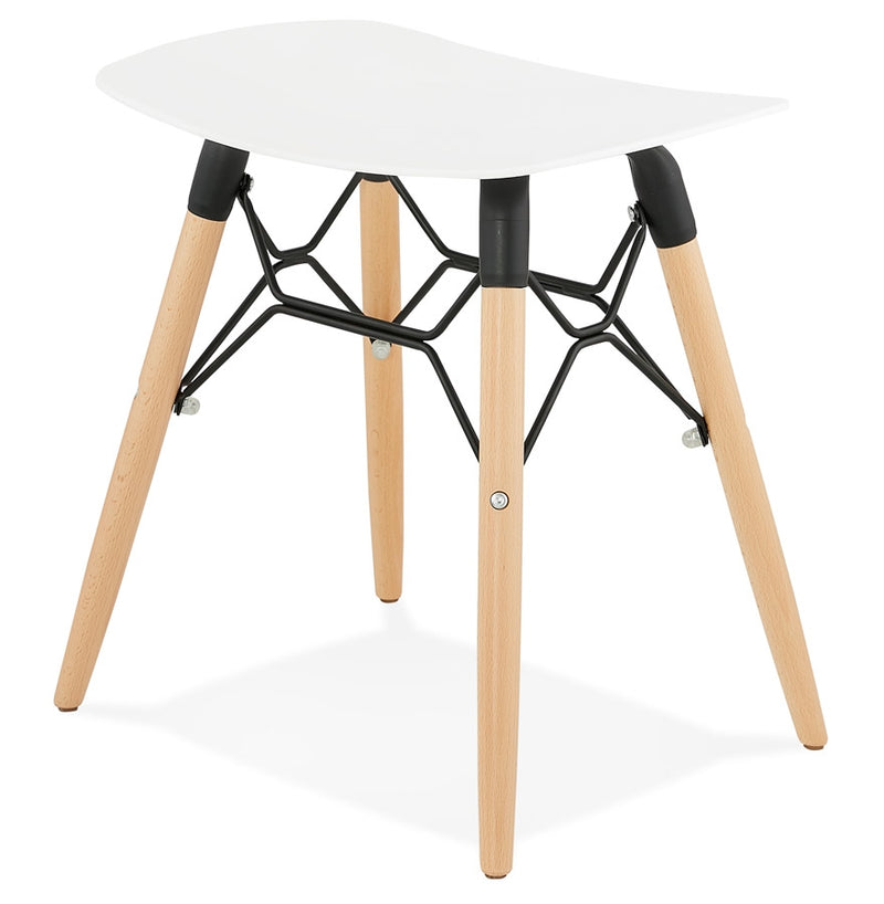 Design lage kruk 'ALADIN' wit Scandinavische stijl - Majorr