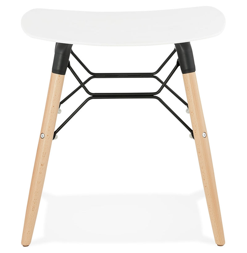 Design lage kruk 'ALADIN' wit Scandinavische stijl - Majorr