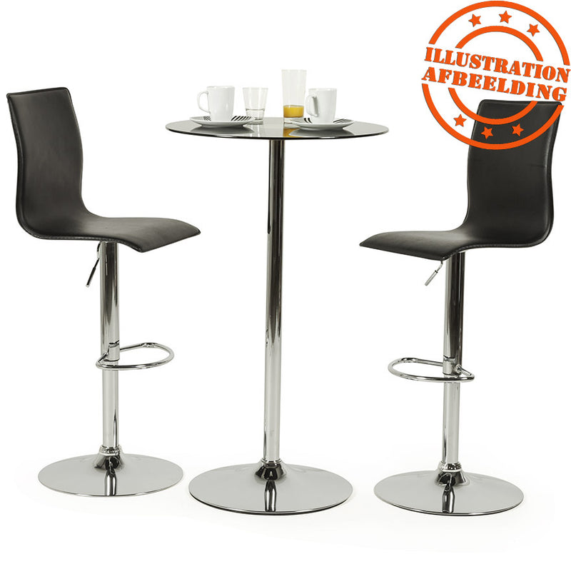Design barkruk 'ALTO' uit zwart imitatieleder - Majorr