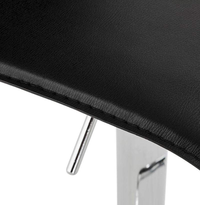 Design barkruk 'ALTO' uit zwart imitatieleder - Majorr