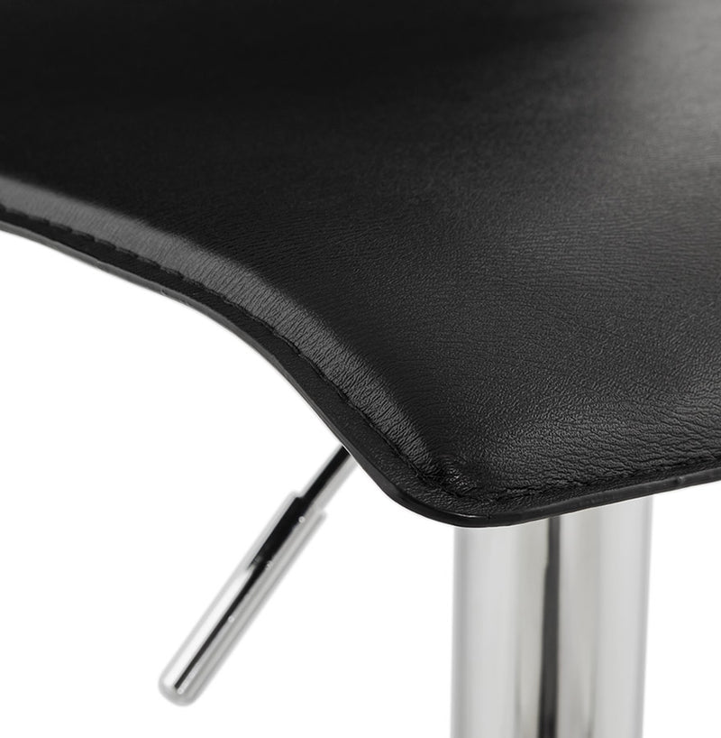 Design barkruk 'ALTO' uit zwart imitatieleder - Majorr
