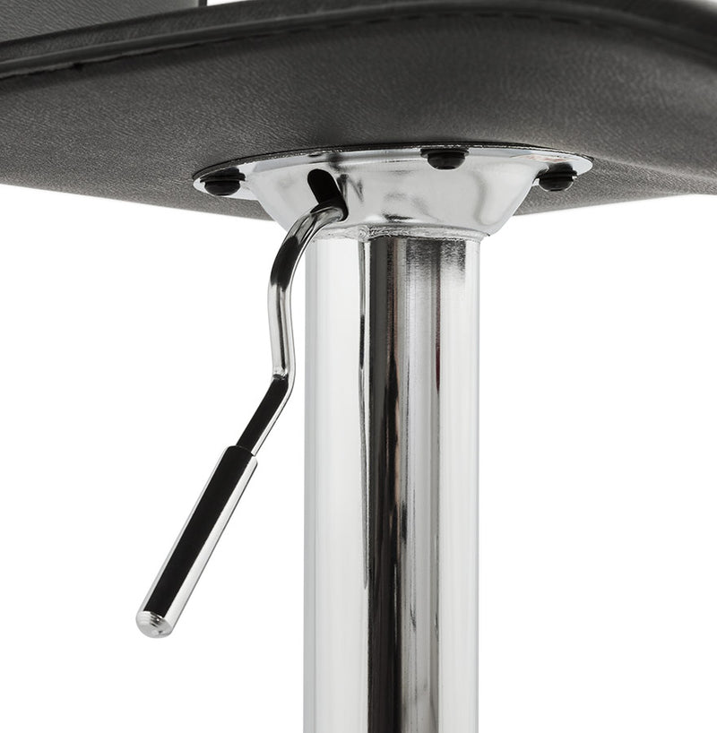 Design barkruk 'ALTO' uit zwart imitatieleder - Majorr