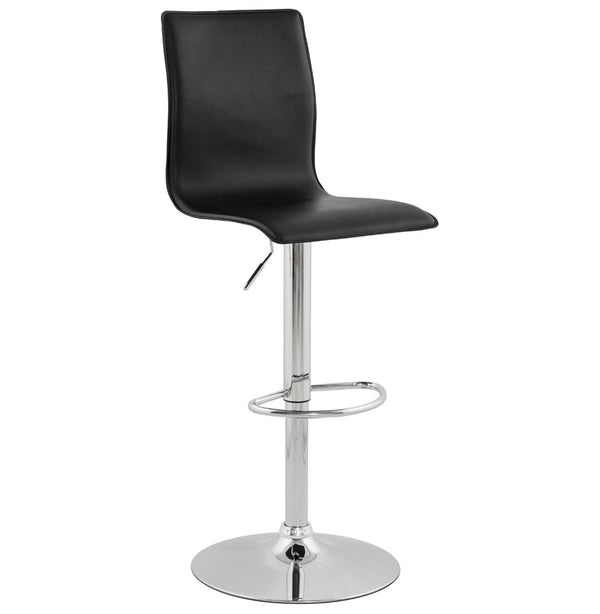 Design barkruk 'ALTO' uit zwart imitatieleder - Majorr