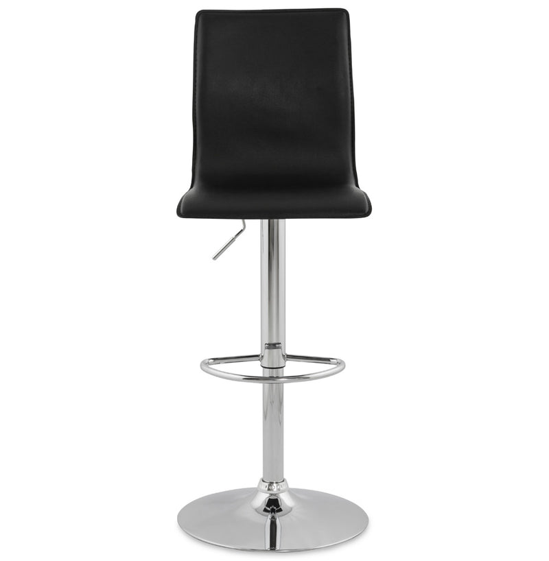 Design barkruk 'ALTO' uit zwart imitatieleder - Majorr
