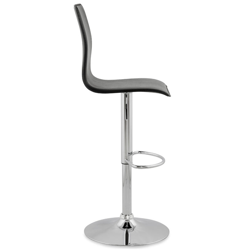 Design barkruk 'ALTO' uit zwart imitatieleder - Majorr