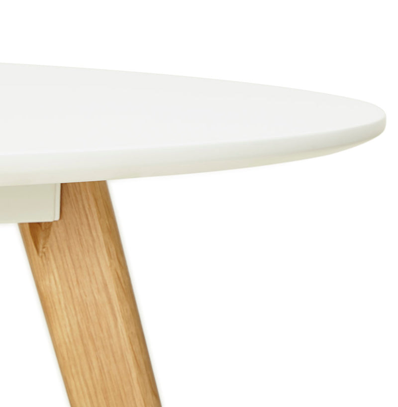 Ronde keukentafel 'AMY' wit Scandinavische stijl - Ø 120 cm - Majorr