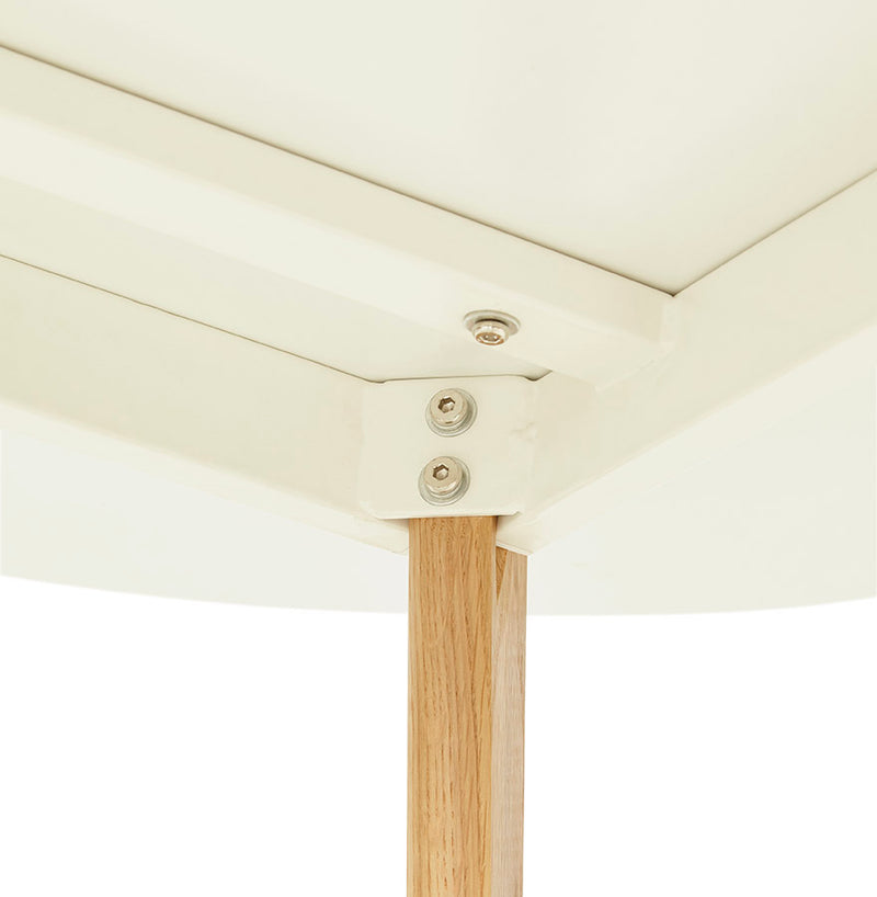 Ronde keukentafel 'AMY' wit Scandinavische stijl - Ø 120 cm - Majorr