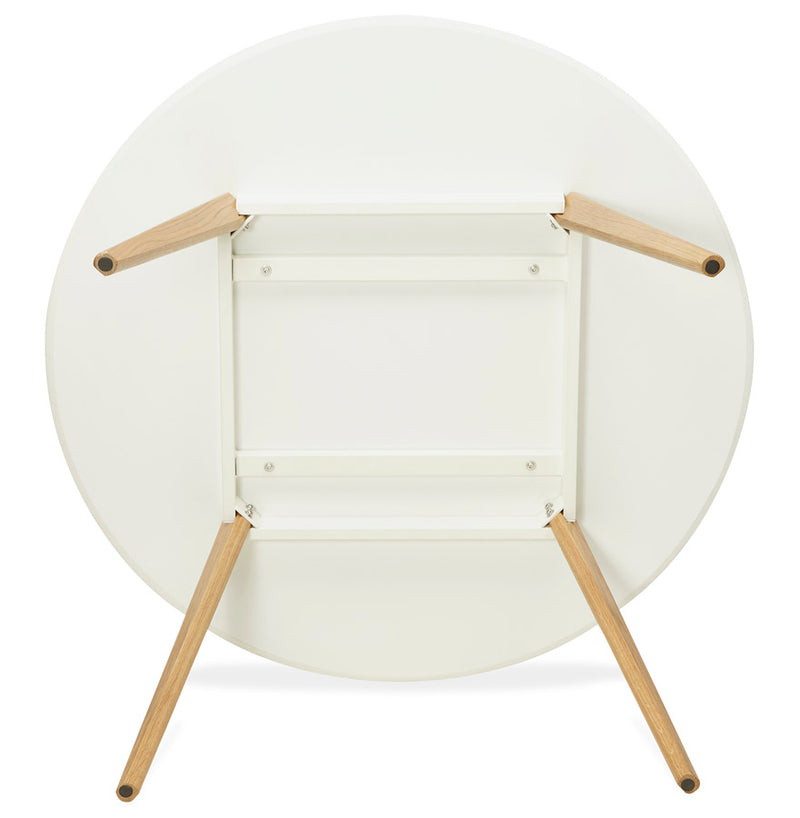 Ronde keukentafel 'AMY' wit Scandinavische stijl - Ø 120 cm - Majorr