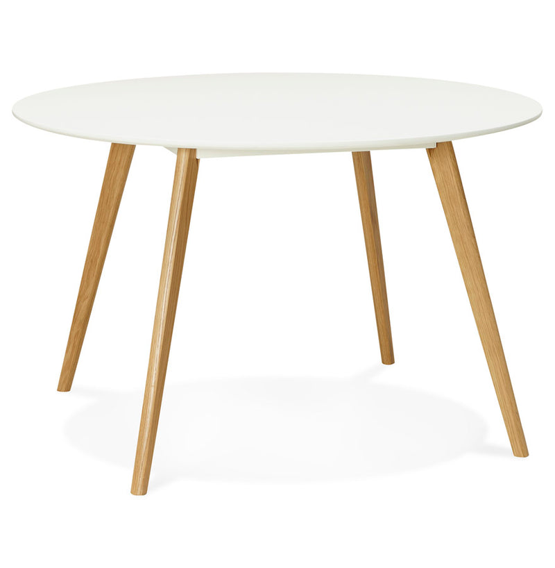 Ronde keukentafel 'AMY' wit Scandinavische stijl - Ø 120 cm - Majorr