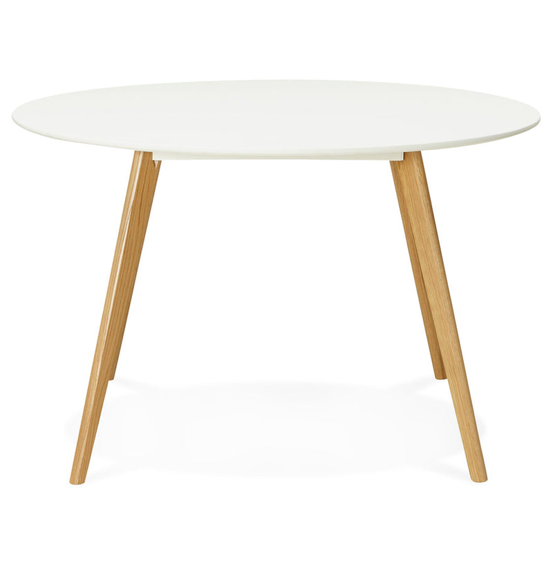 Ronde keukentafel 'AMY' wit Scandinavische stijl - Ø 120 cm - Majorr