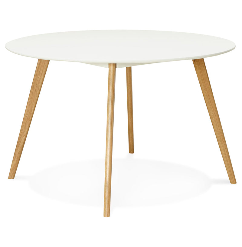 Ronde keukentafel 'AMY' wit Scandinavische stijl - Ø 120 cm - Majorr